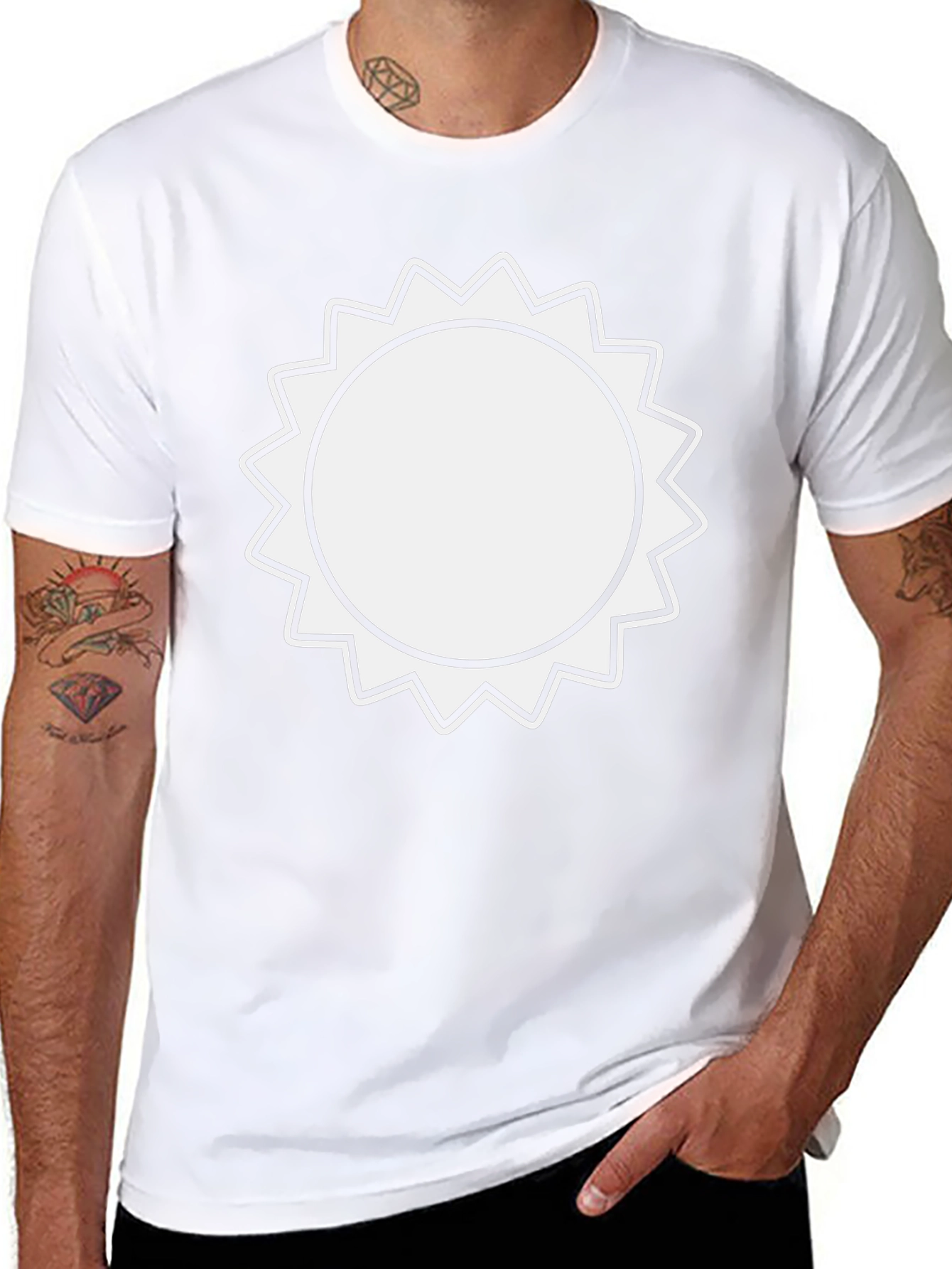 Modern Sun Graphic Black T-Shirt