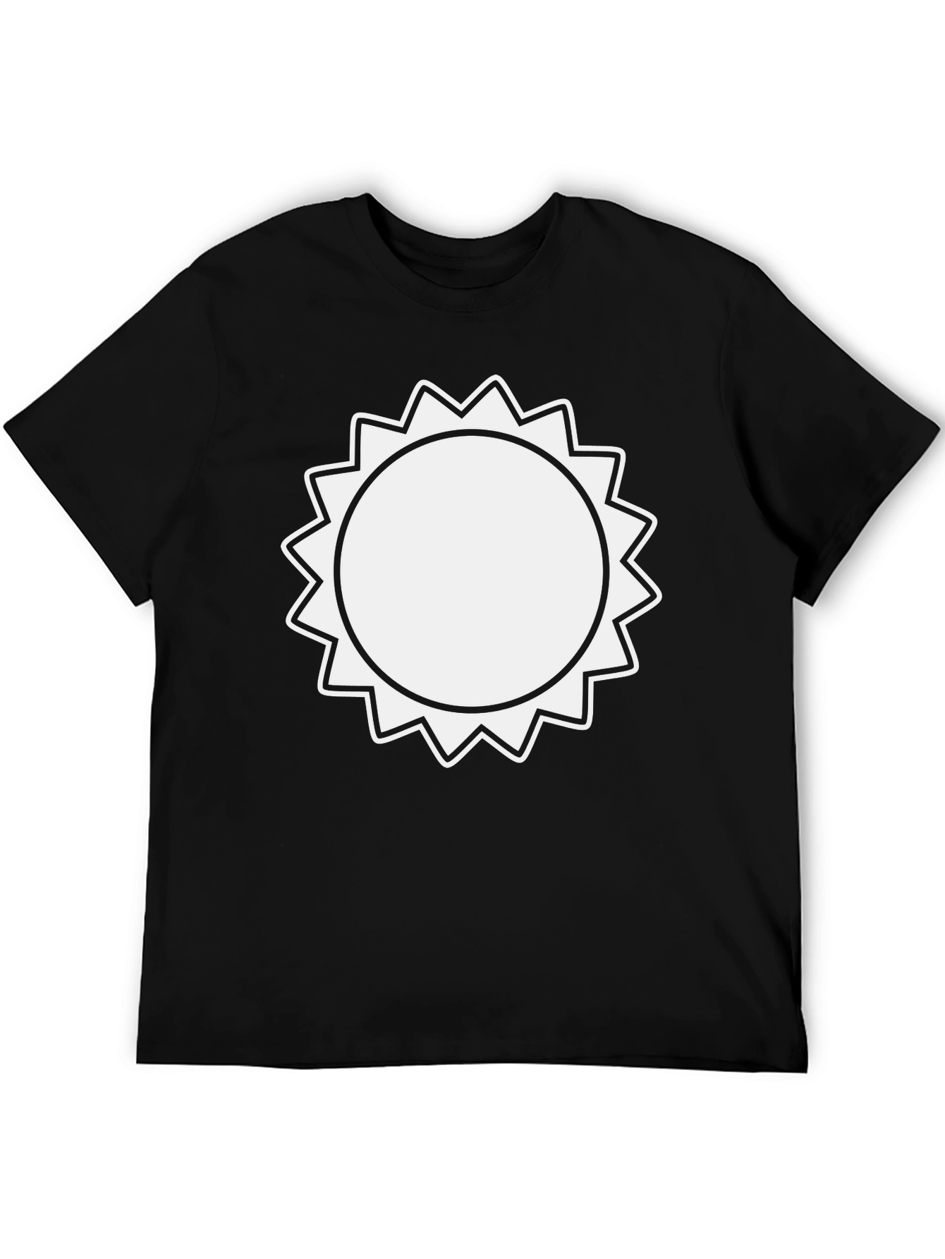Modern Sun Graphic Black T-Shirt
