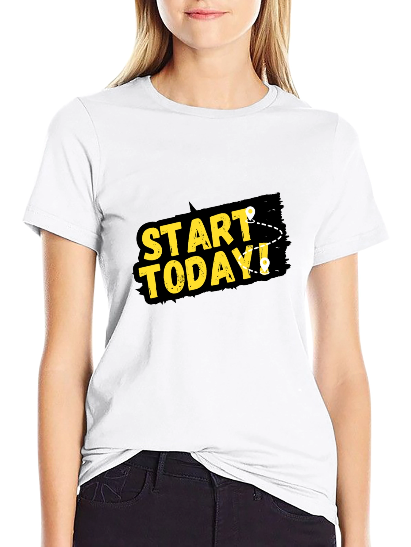 Start Today Graphic Black T-Shirt