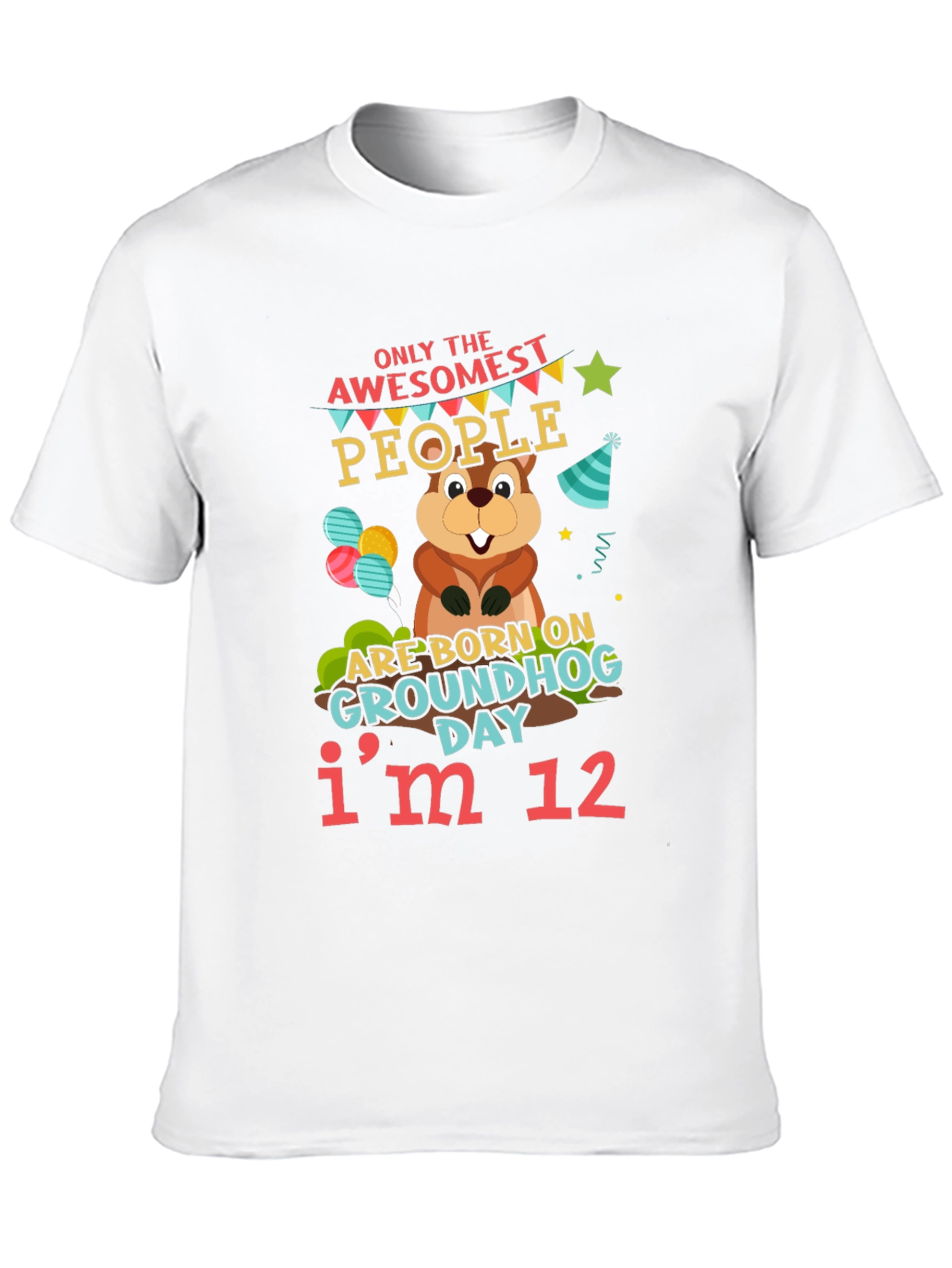 Awesome Groundhog Day 12th Birthday T-Shirt