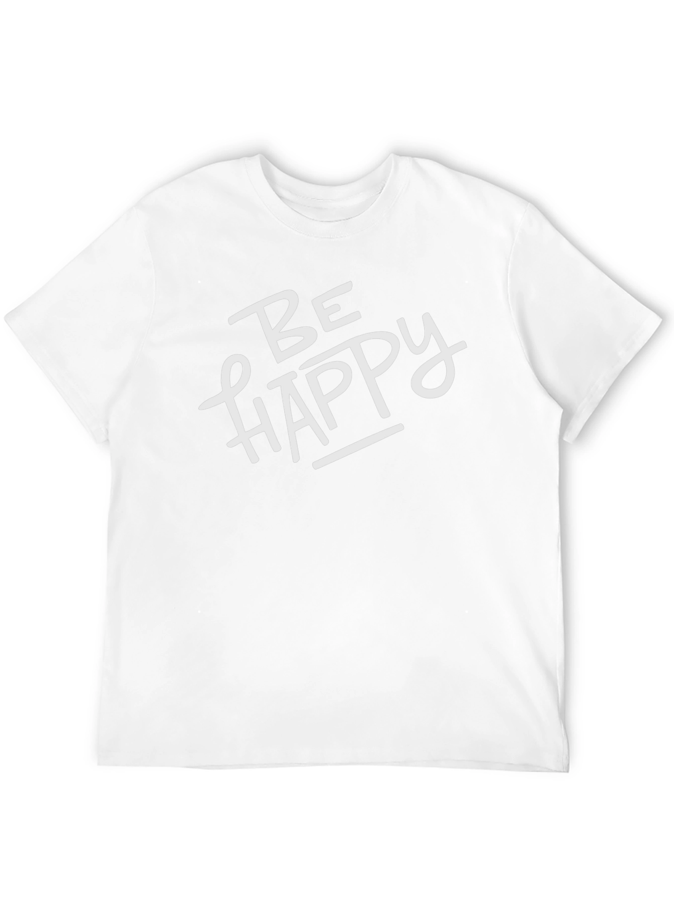Be Happy Black Graphic Tee - Stylish Casual Wear