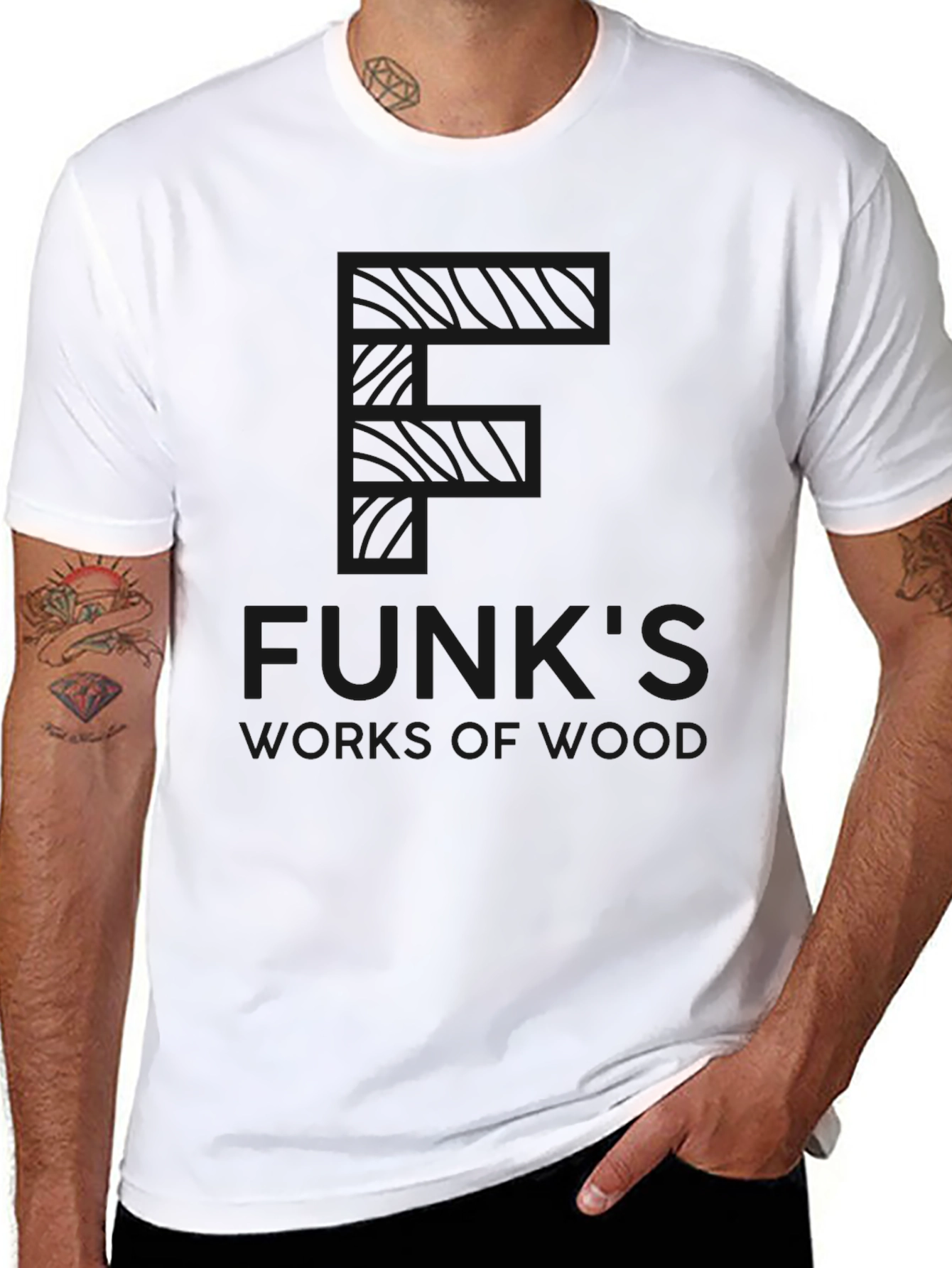 Funks Works of Wood Black Graphic T-Shirt