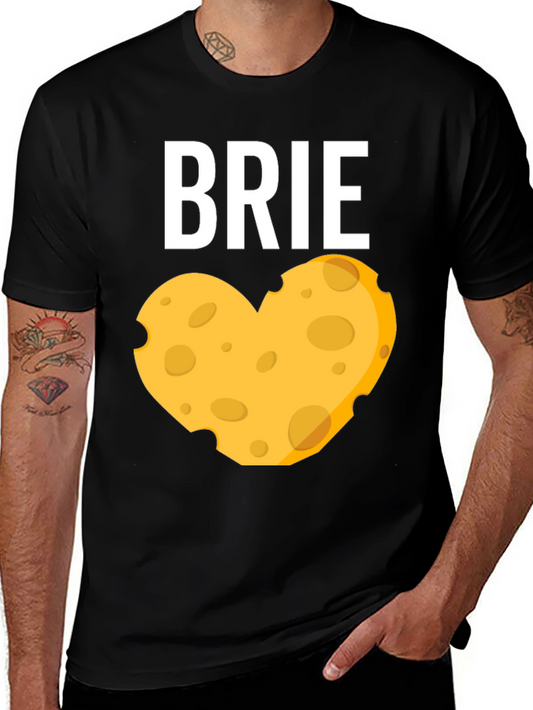 Brie Cheese Heart Graphic T-Shirt