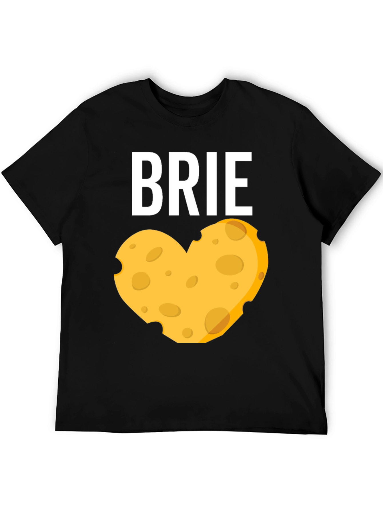 Brie Cheese Heart Graphic T-Shirt