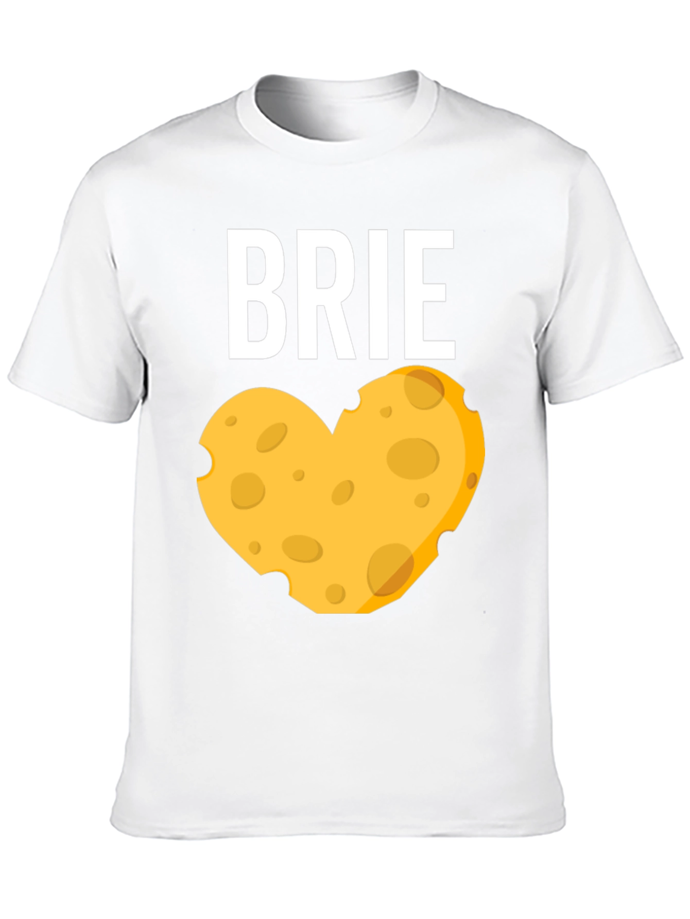 Brie Cheese Heart Graphic T-Shirt