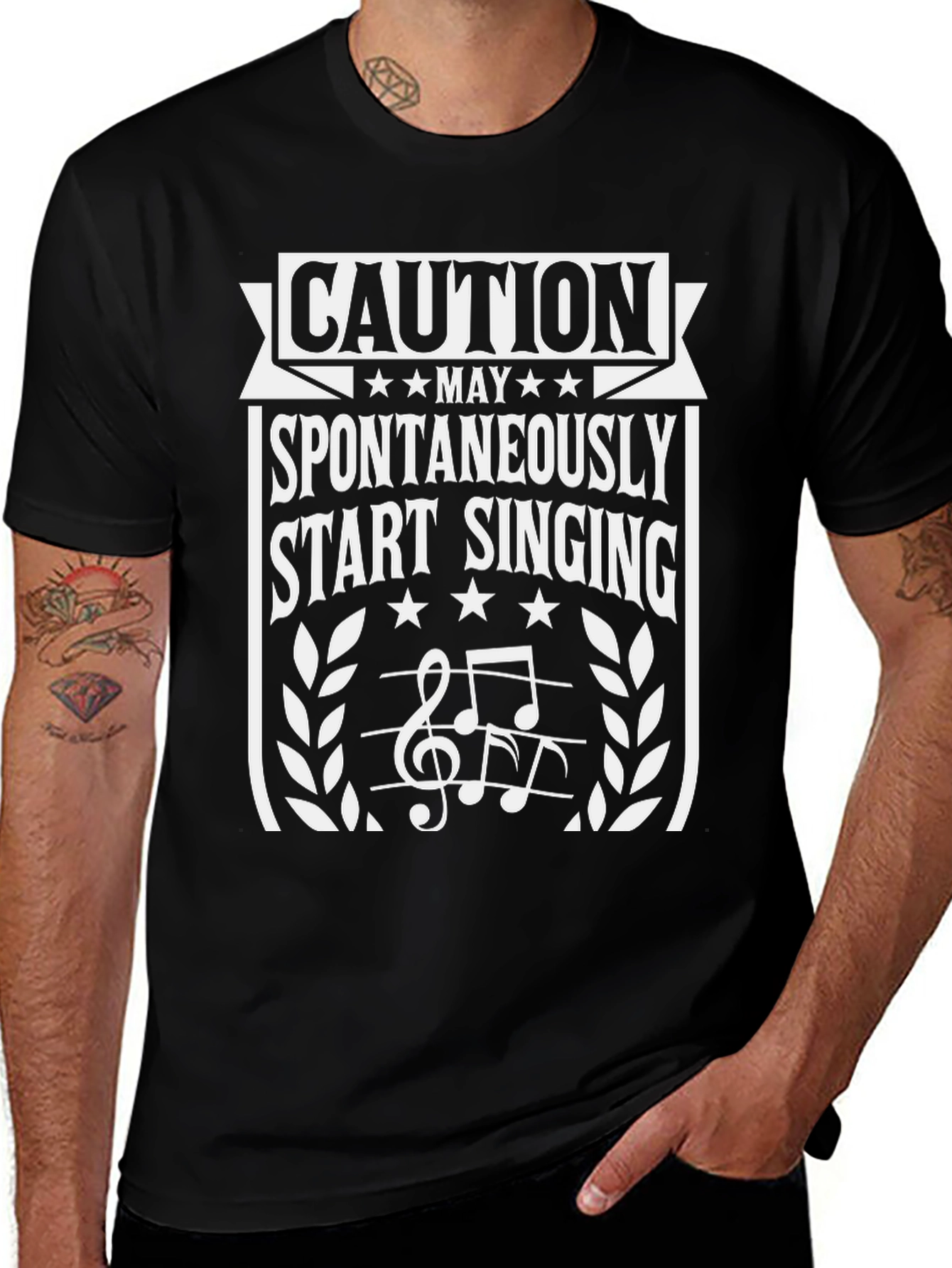 Caution May Spontaneously Start Singing T-Shirt