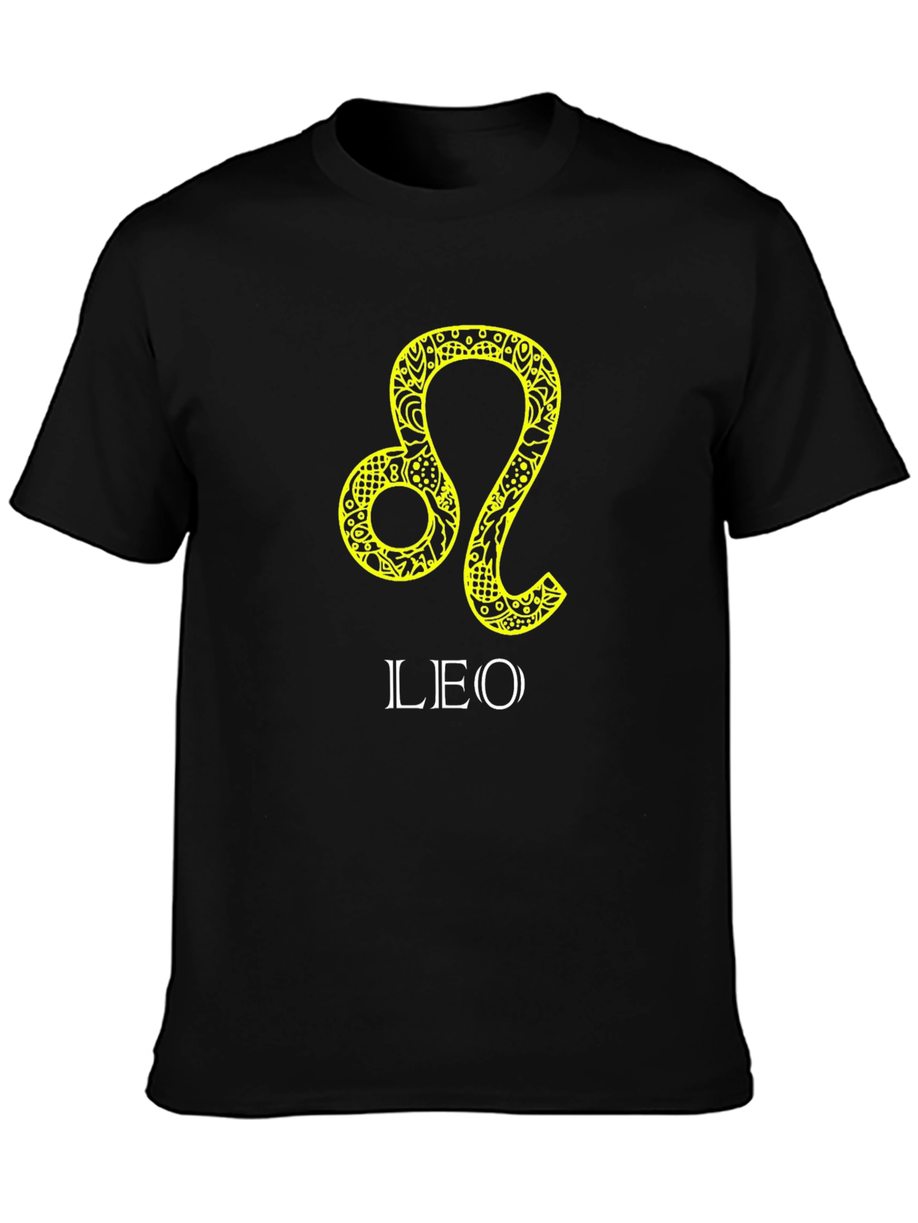 Leo Zodiac Sign T-Shirt - Black Graphic Tee