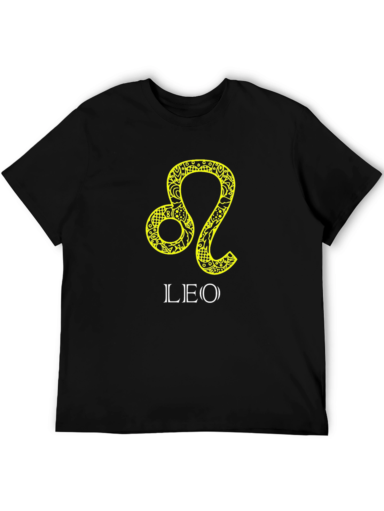 Leo Zodiac Sign T-Shirt - Black Graphic Tee