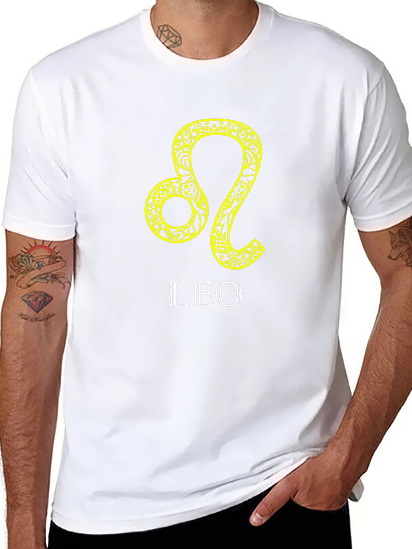 Leo Zodiac Sign T-Shirt - Black Graphic Tee