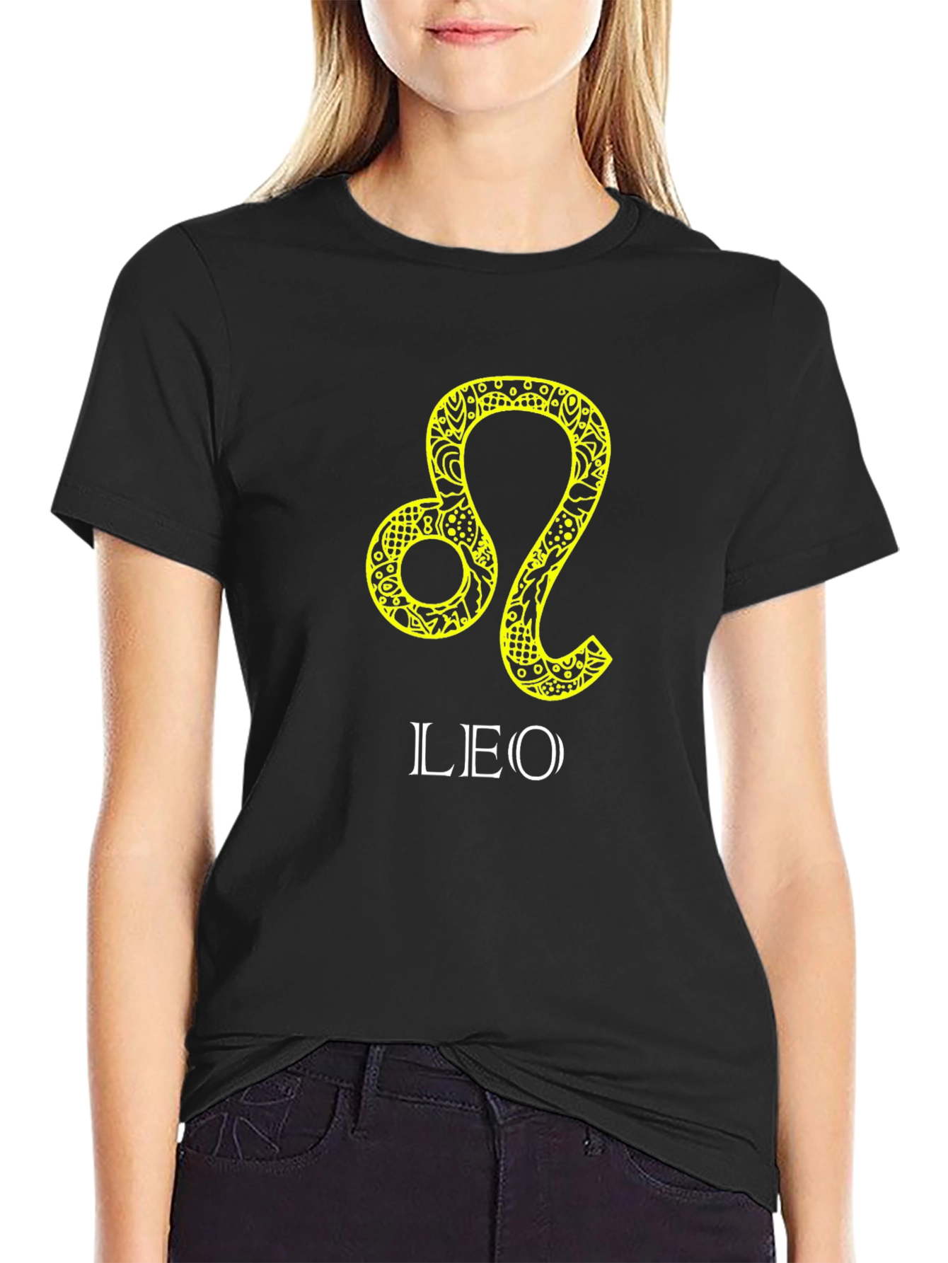 Leo Zodiac Sign T-Shirt - Black Graphic Tee