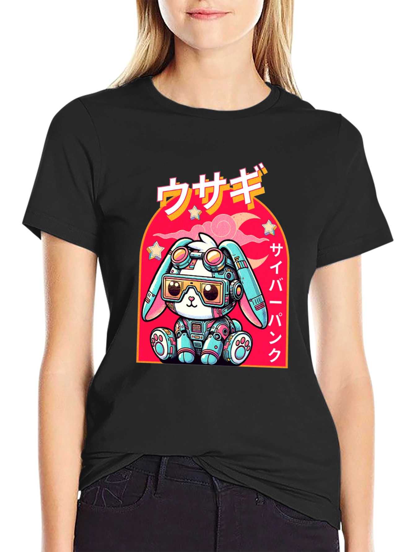 Cyberpunk Rabbit Graphic T-Shirt