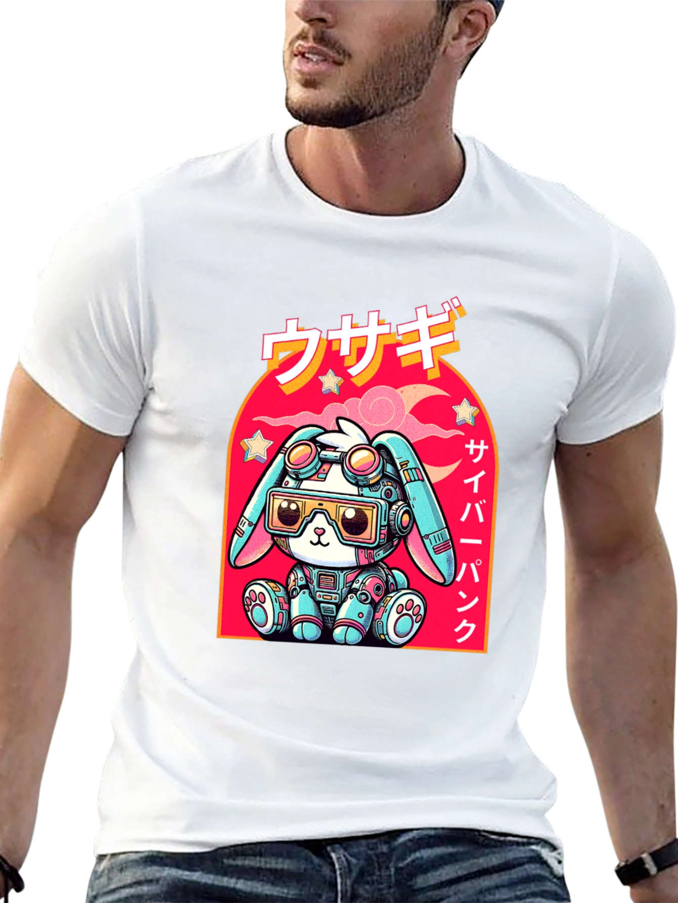 Cyberpunk Rabbit Graphic T-Shirt