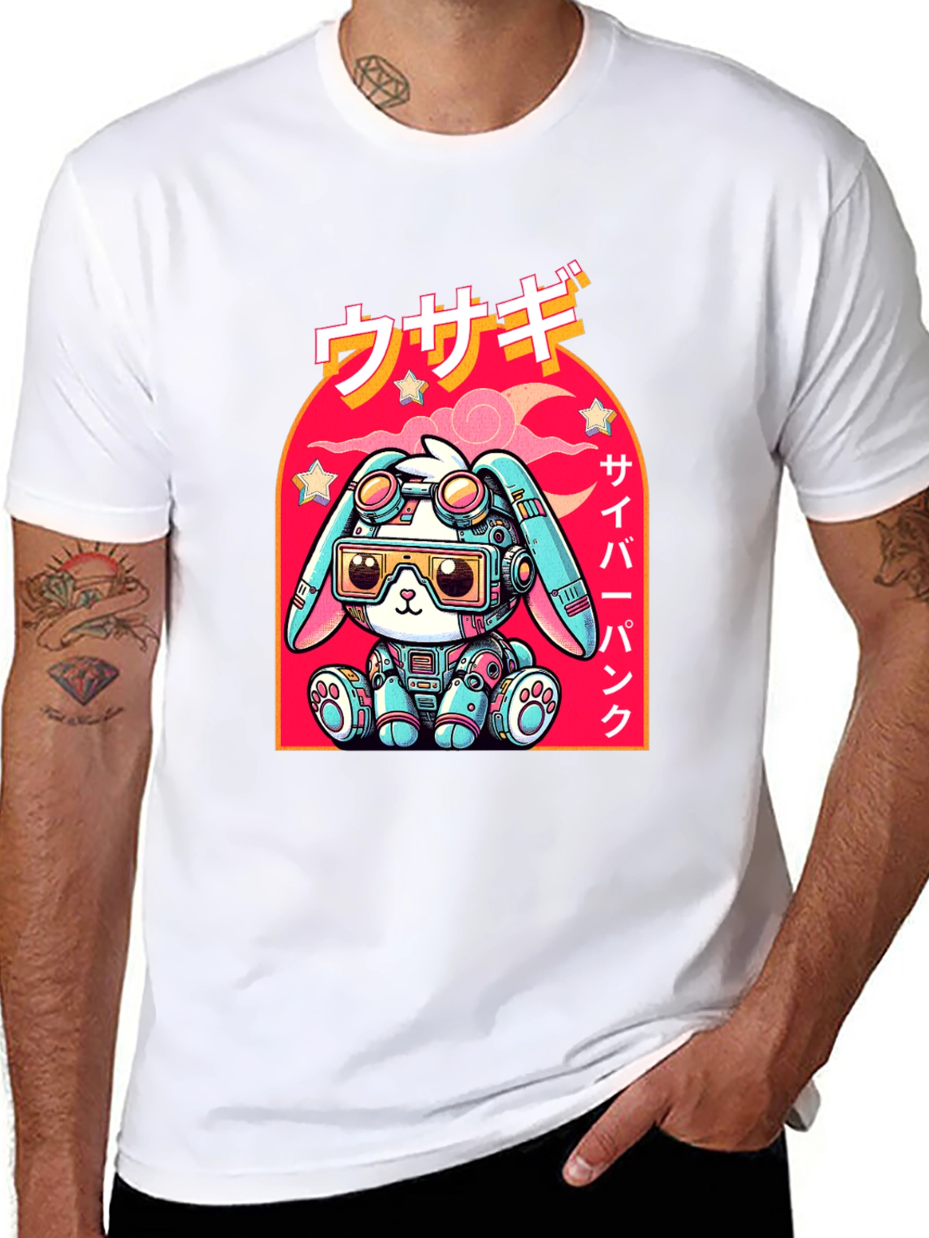 Cyberpunk Rabbit Graphic T-Shirt
