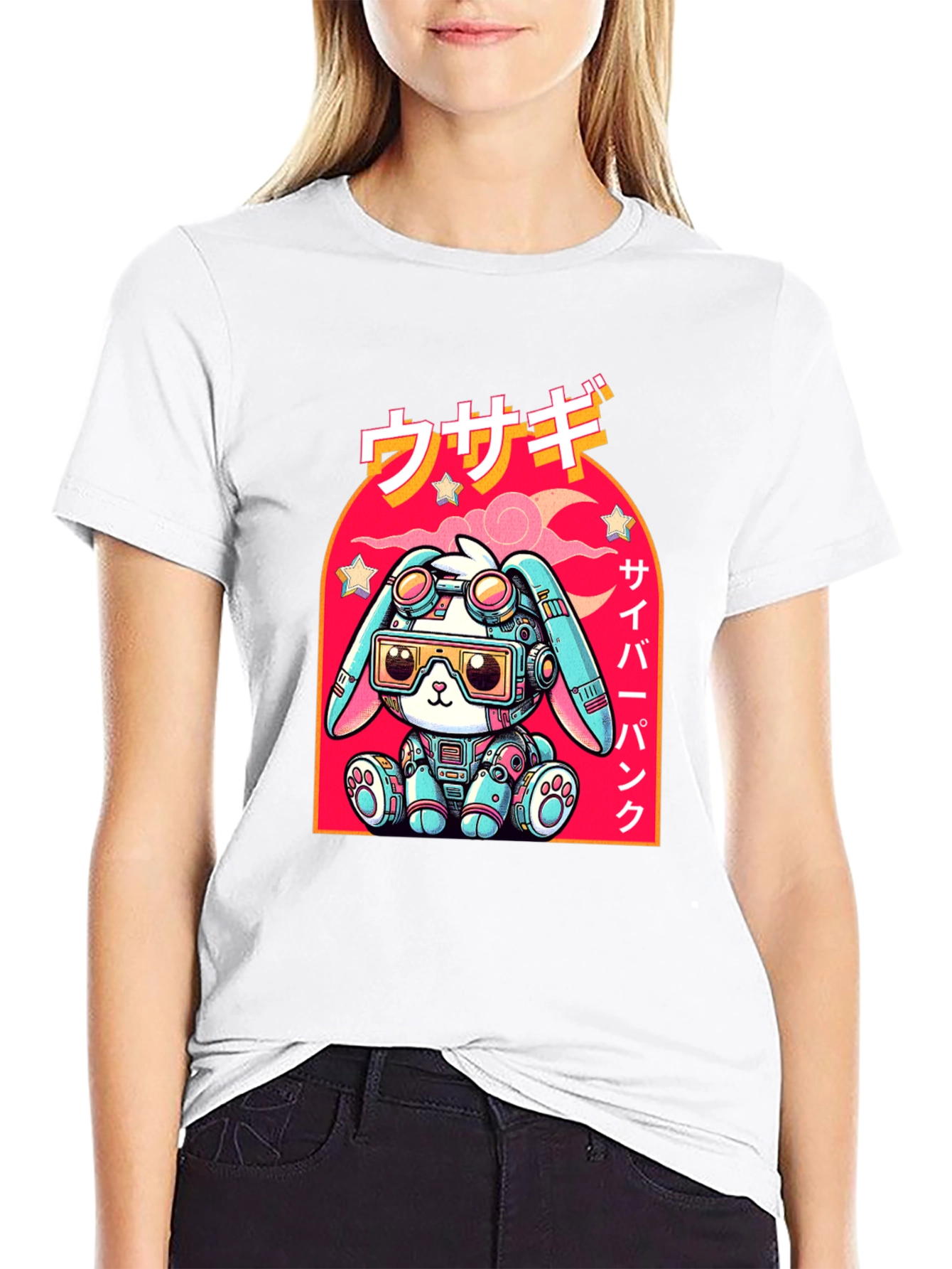 Cyberpunk Rabbit Graphic T-Shirt