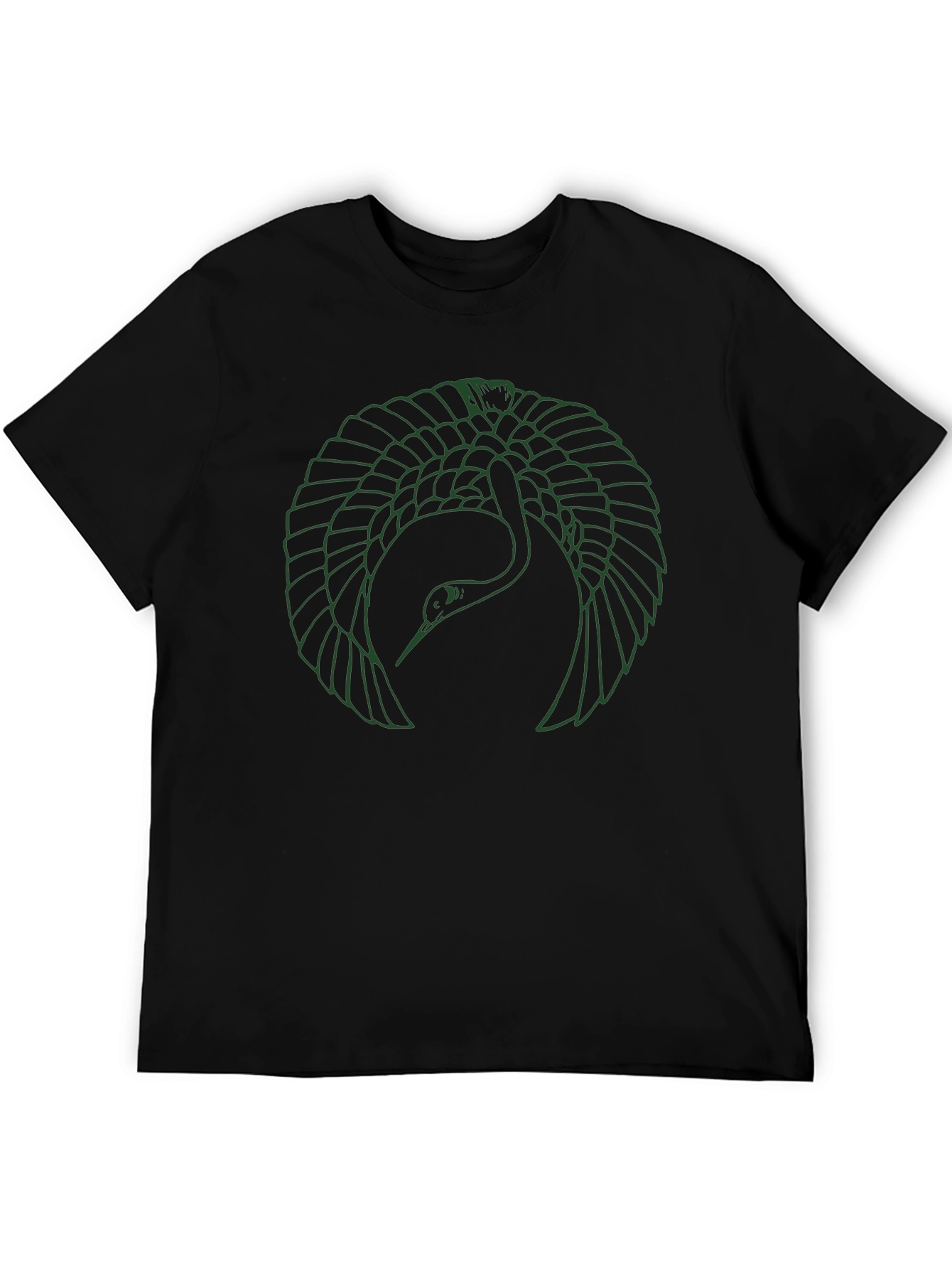 Crane Graphic Tee - Modern Bird Design