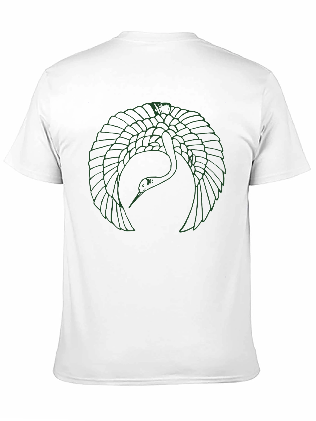Crane Graphic Tee - Modern Bird Design