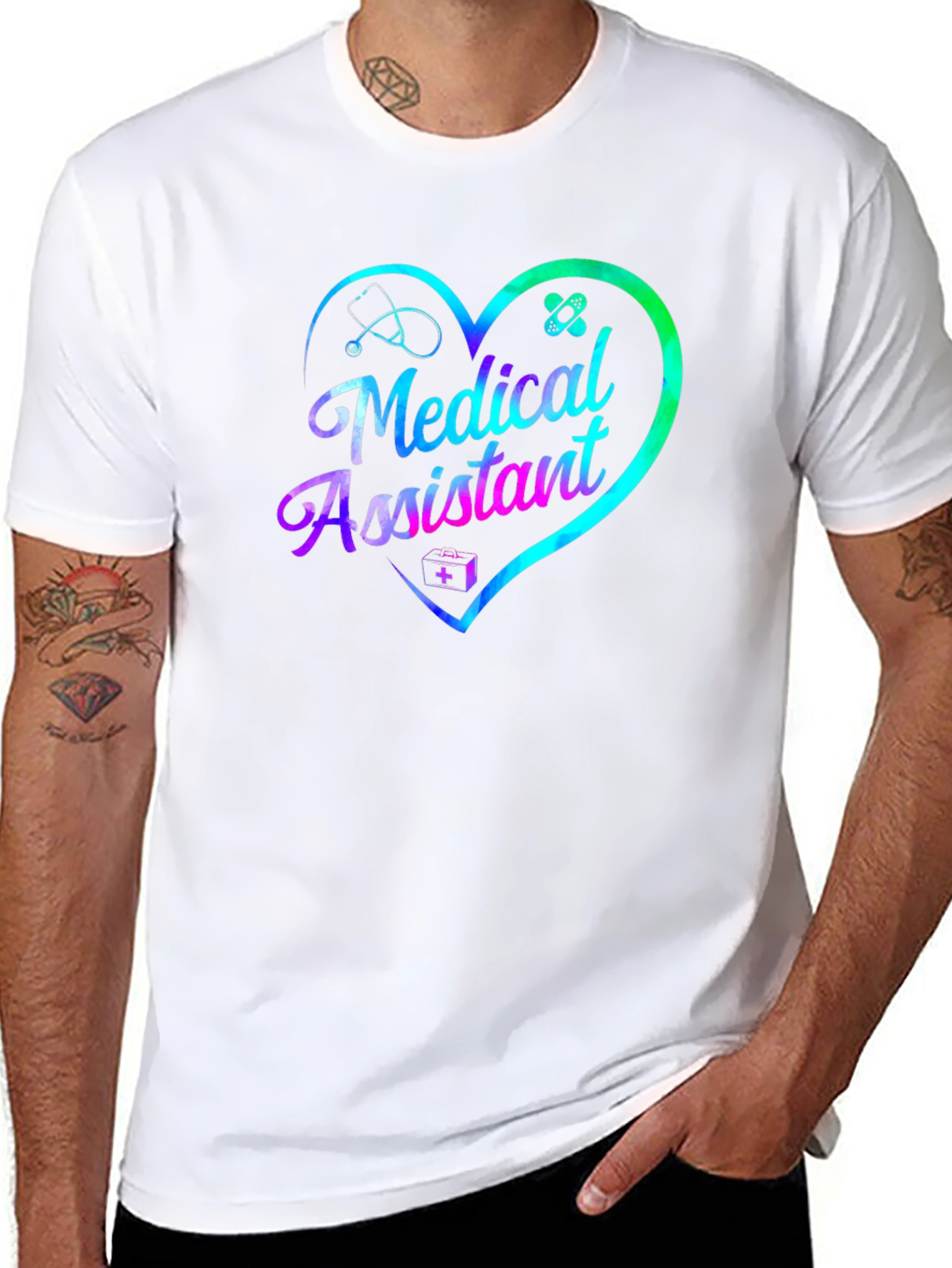 Medical Assistant Heart Graphic T-Shirt