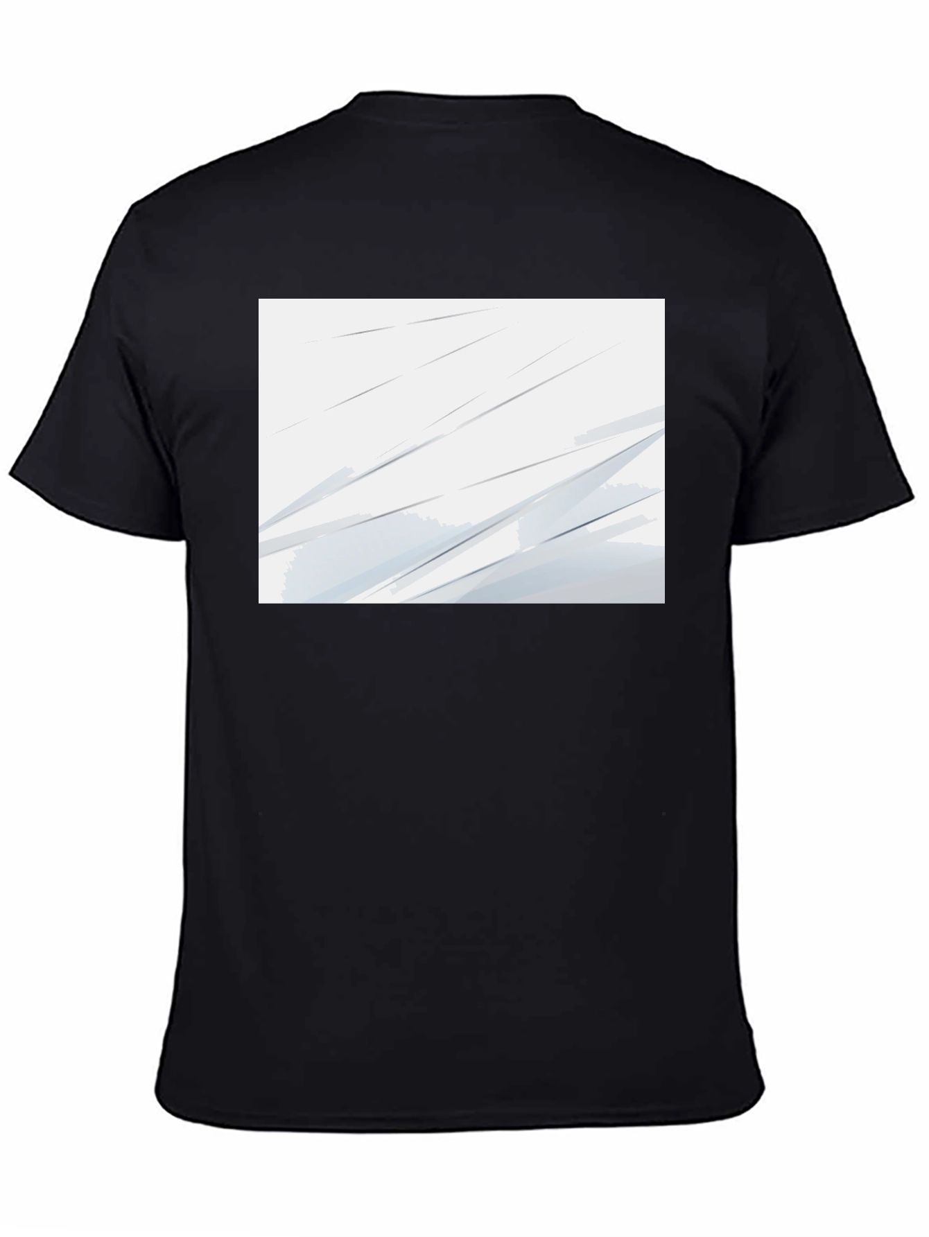 Modern Abstract Pattern Black T-Shirt