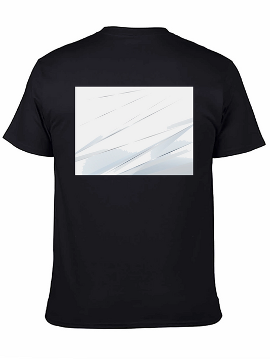 Modern Abstract Pattern Black T-Shirt