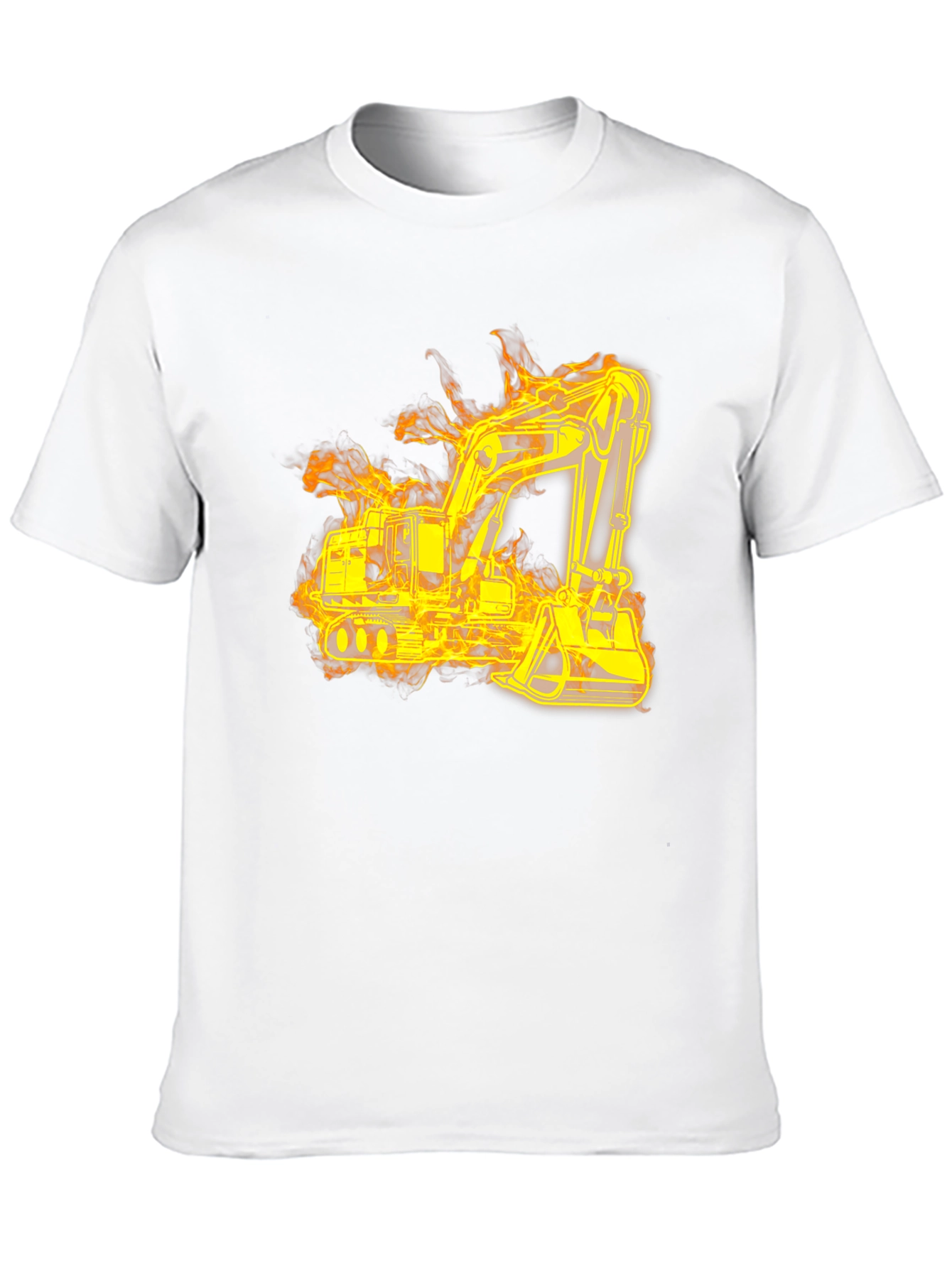 Fiery Excavator Black T-Shirt