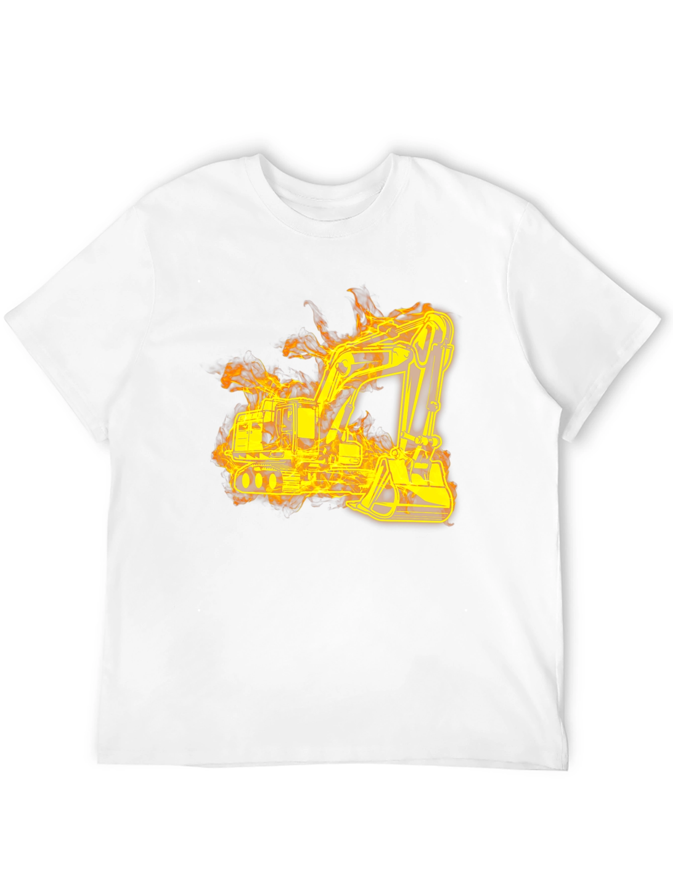 Fiery Excavator Black T-Shirt