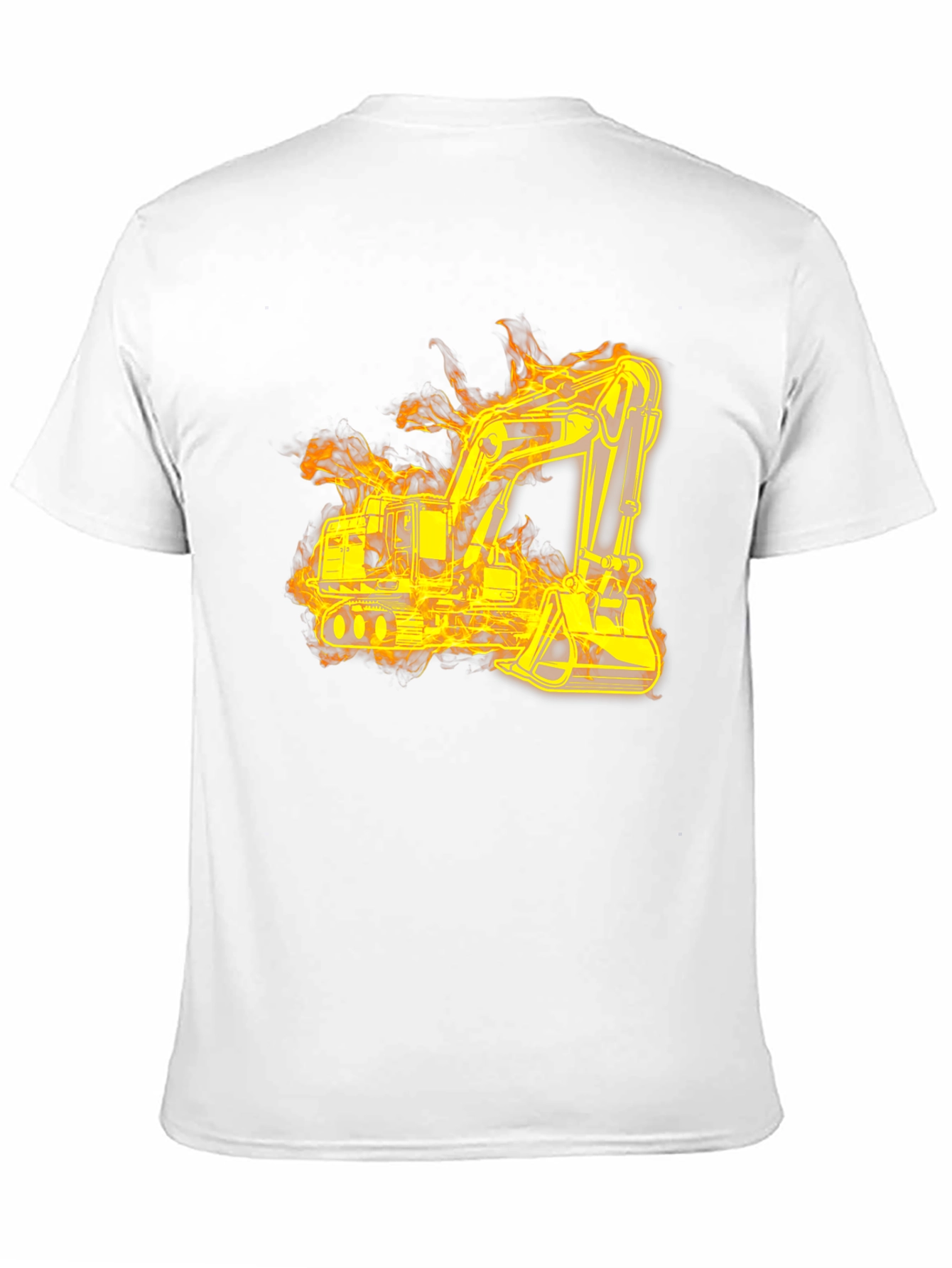 Fiery Excavator Black T-Shirt