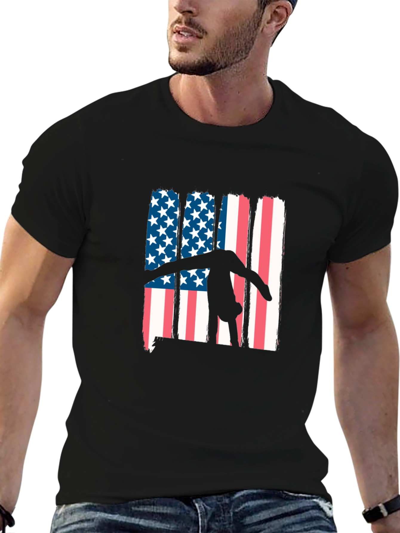 USA Gymnastics Flag Graphic T-Shirt