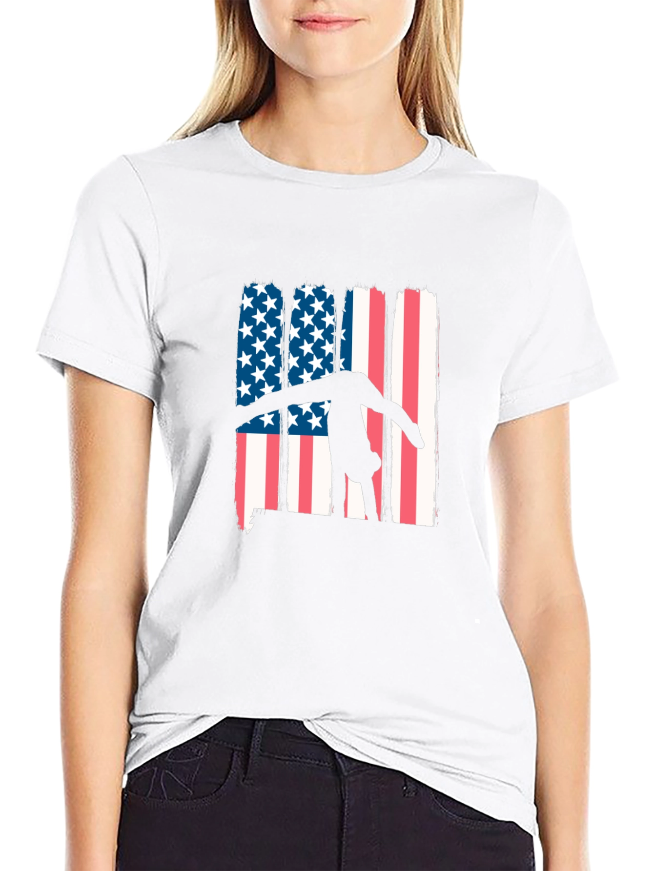 USA Gymnastics Flag Graphic T-Shirt