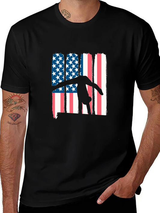 USA Gymnastics Flag Graphic T-Shirt