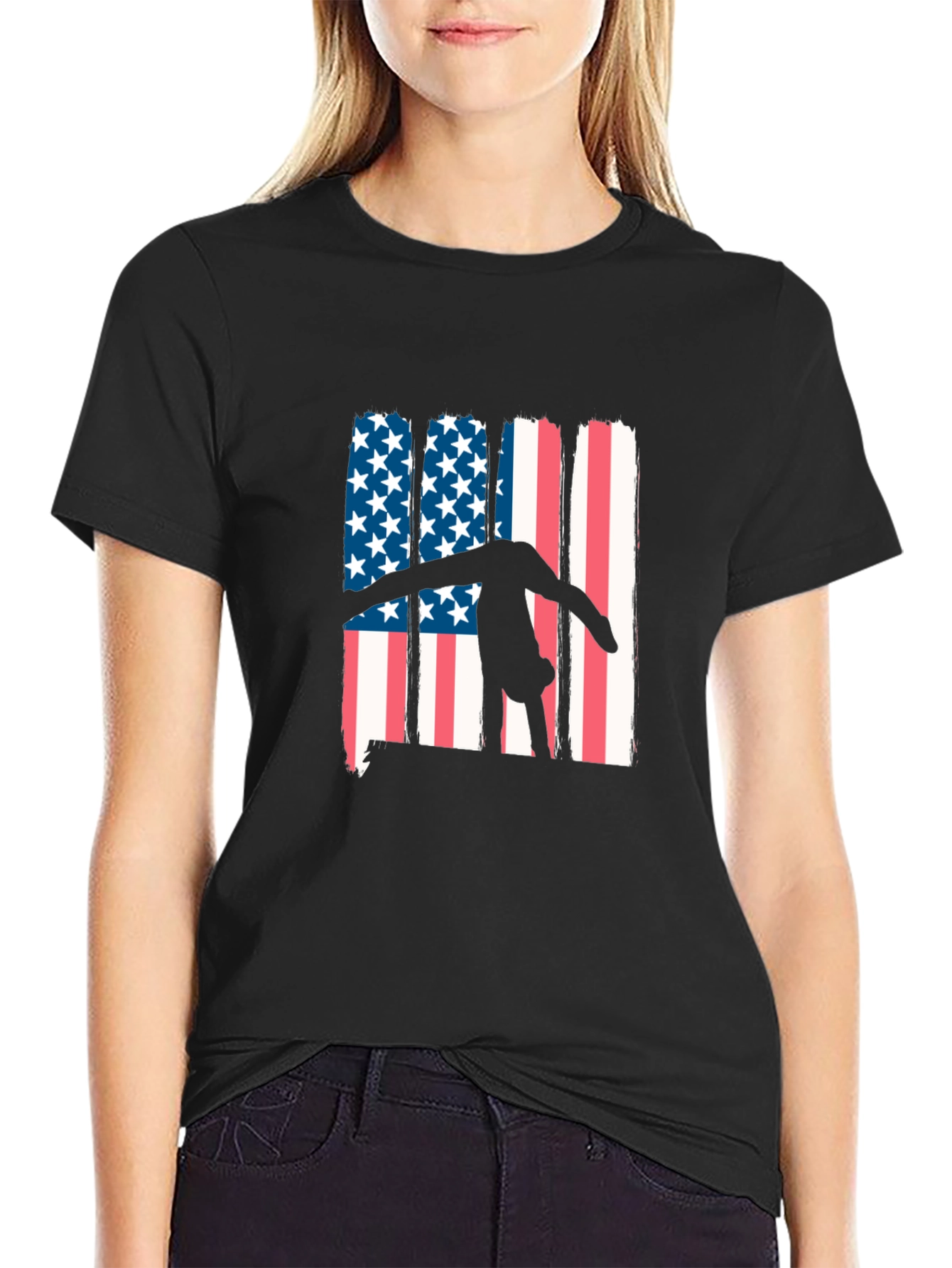 USA Gymnastics Flag Graphic T-Shirt
