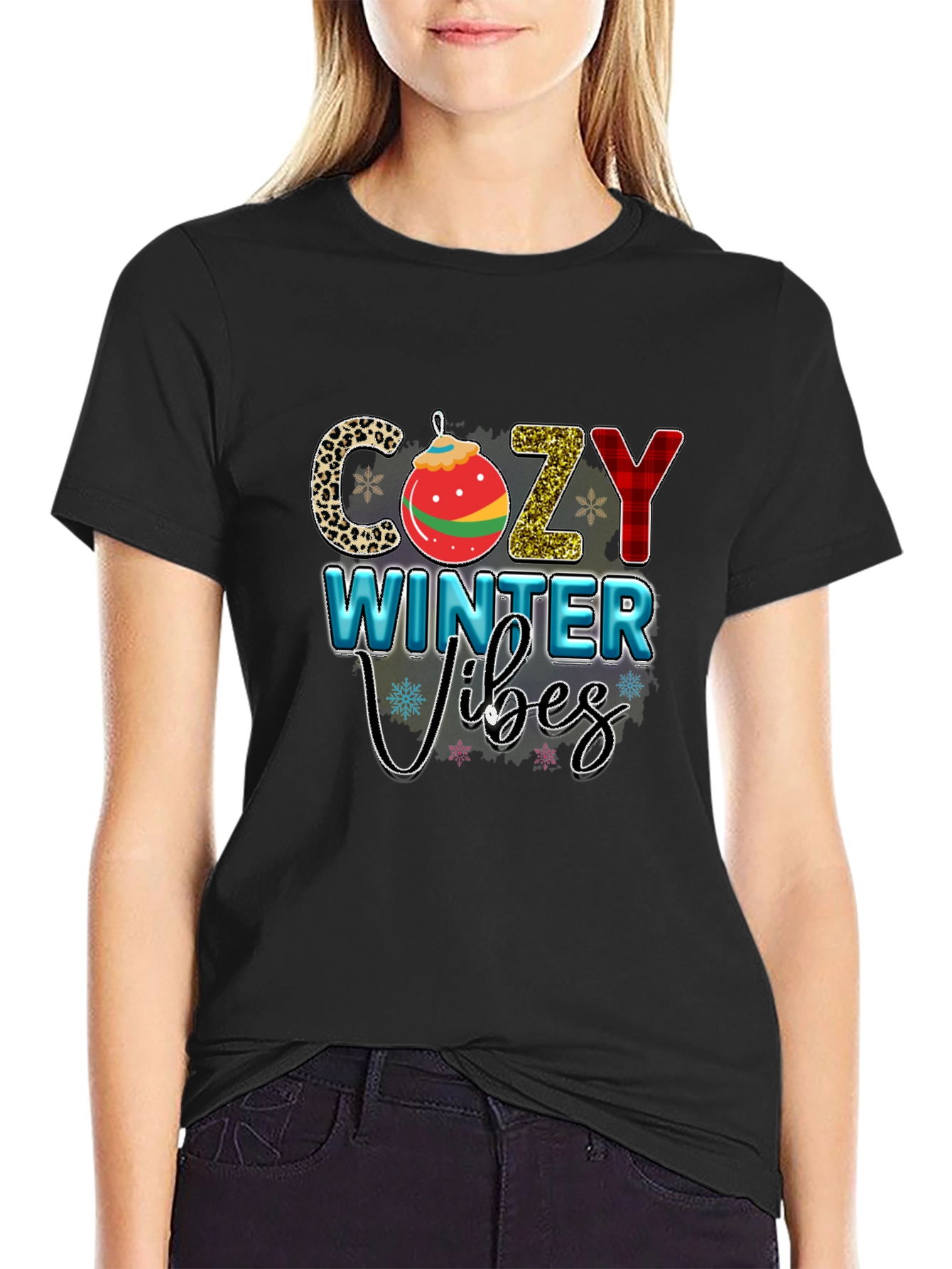 Cozy Winter Vibes Graphic Tee Shirt