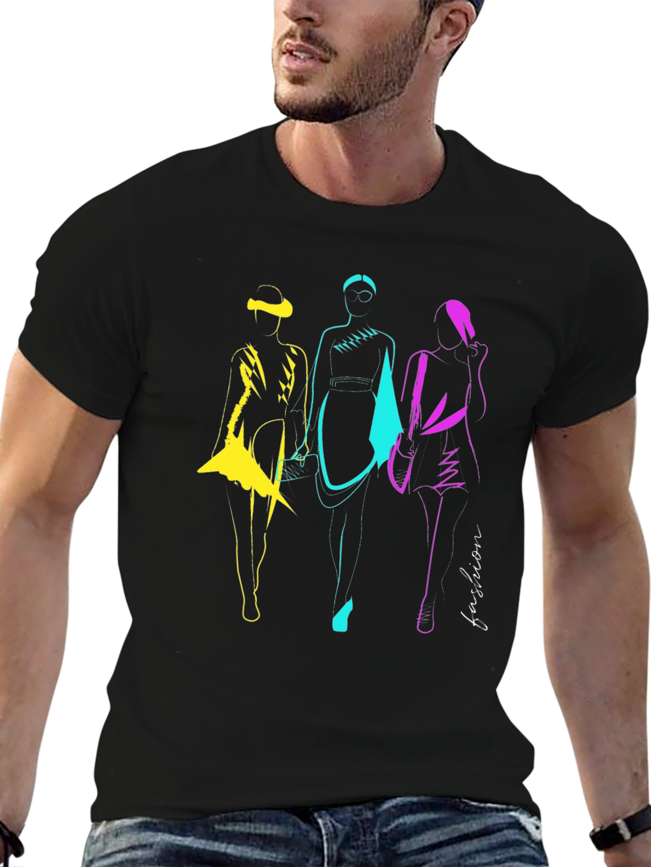 Fashion Women Graphic Tee - Stylish Design
