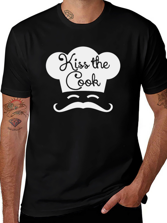 Kiss the Cook Graphic Tee - Novelty Chef Shirt