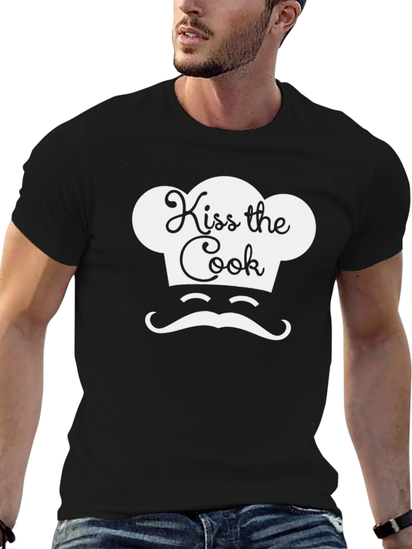 Kiss the Cook Graphic Tee - Novelty Chef Shirt