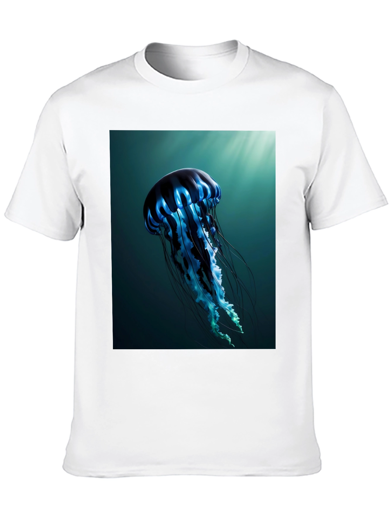 Jellyfish Graphic Tee - Black Cotton T-Shirt