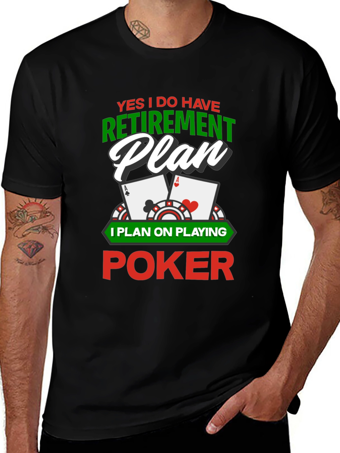 Poker Retirement Plan Graphic T-Shirt