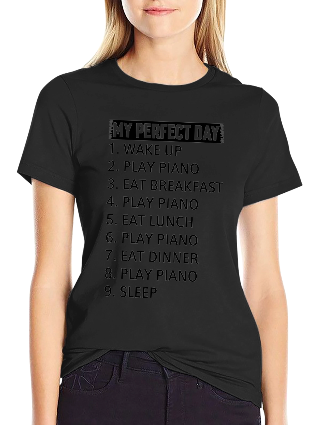 My Perfect Day Piano T-Shirt - Musician Gift Tee