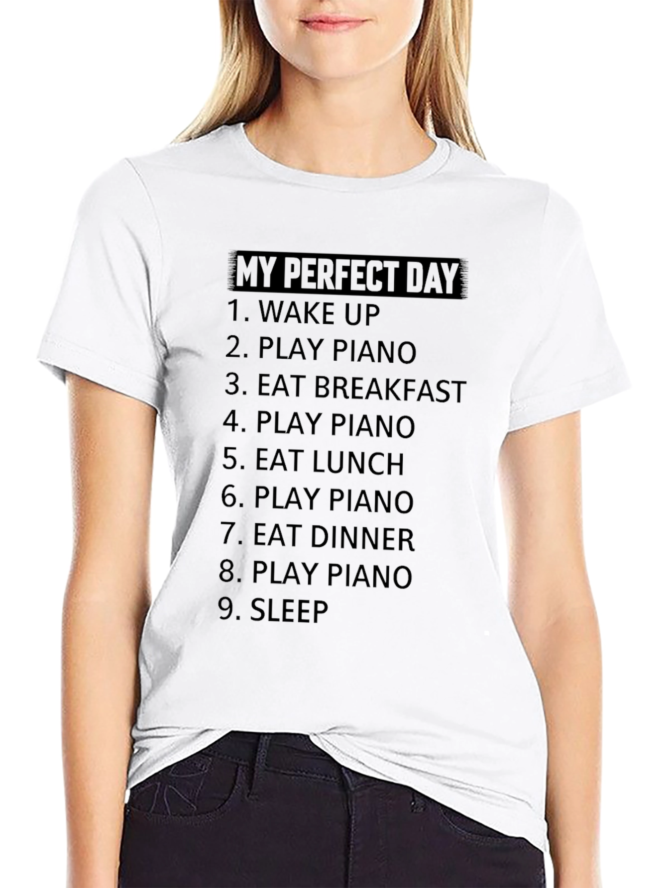 My Perfect Day Piano T-Shirt - Musician Gift Tee