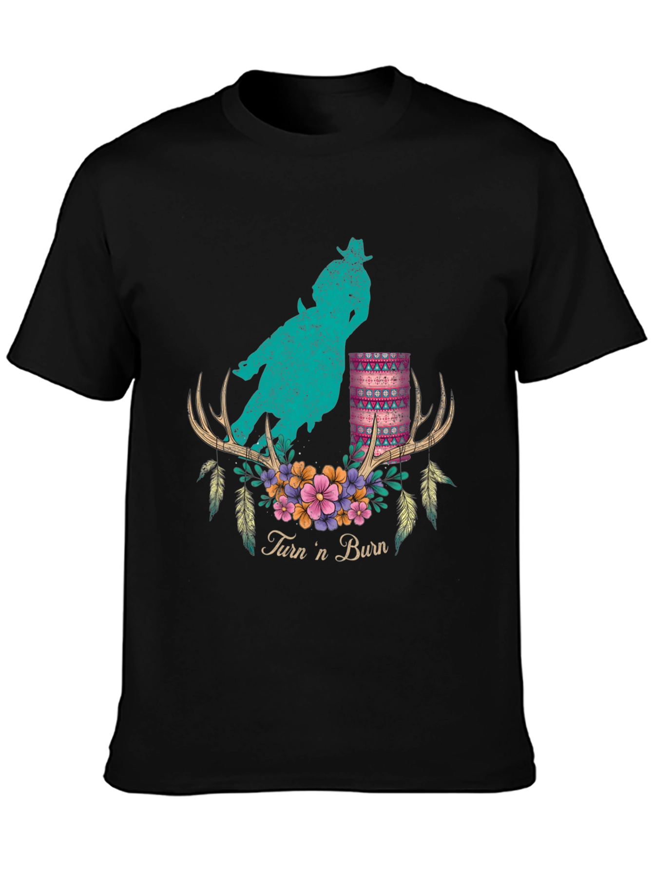 Turn n Burn Barrel Racer Graphic Tee
