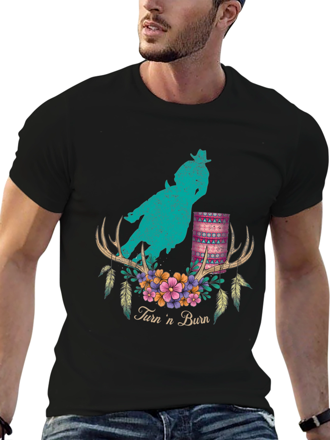 Turn n Burn Barrel Racer Graphic Tee