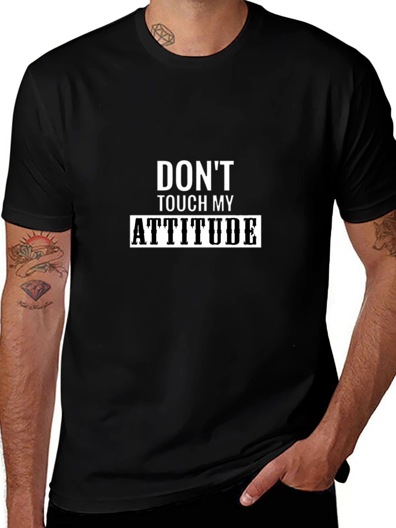 Dont Touch My Attitude Black T-Shirt