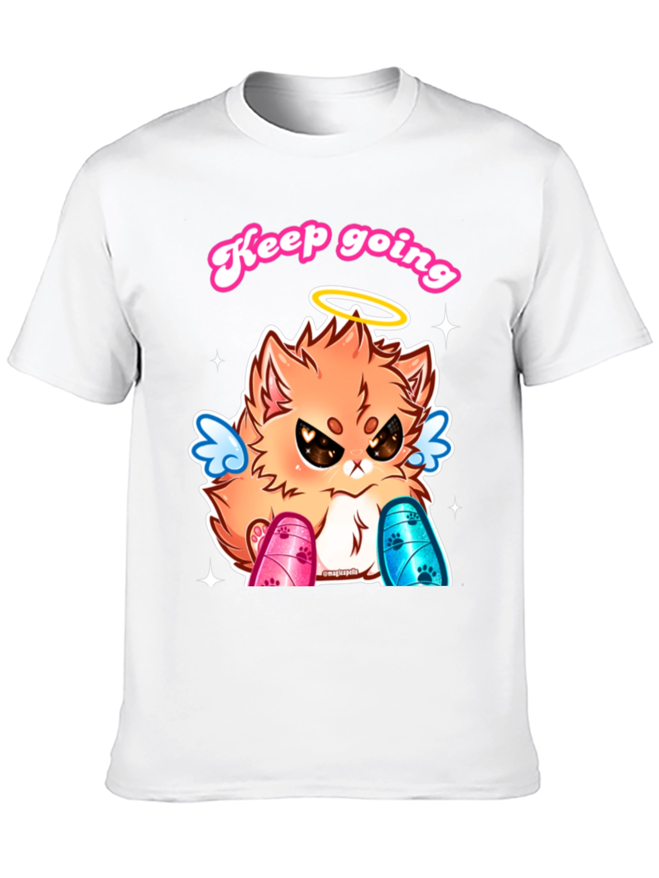 Keep Going Angel Cat T-Shirt