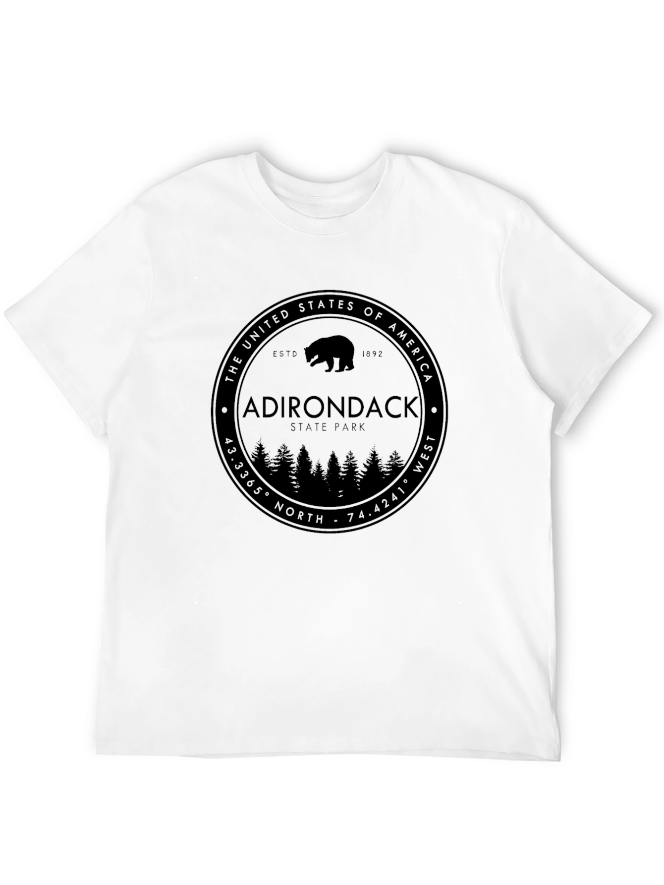 Adirondack State Park Black T-Shirt