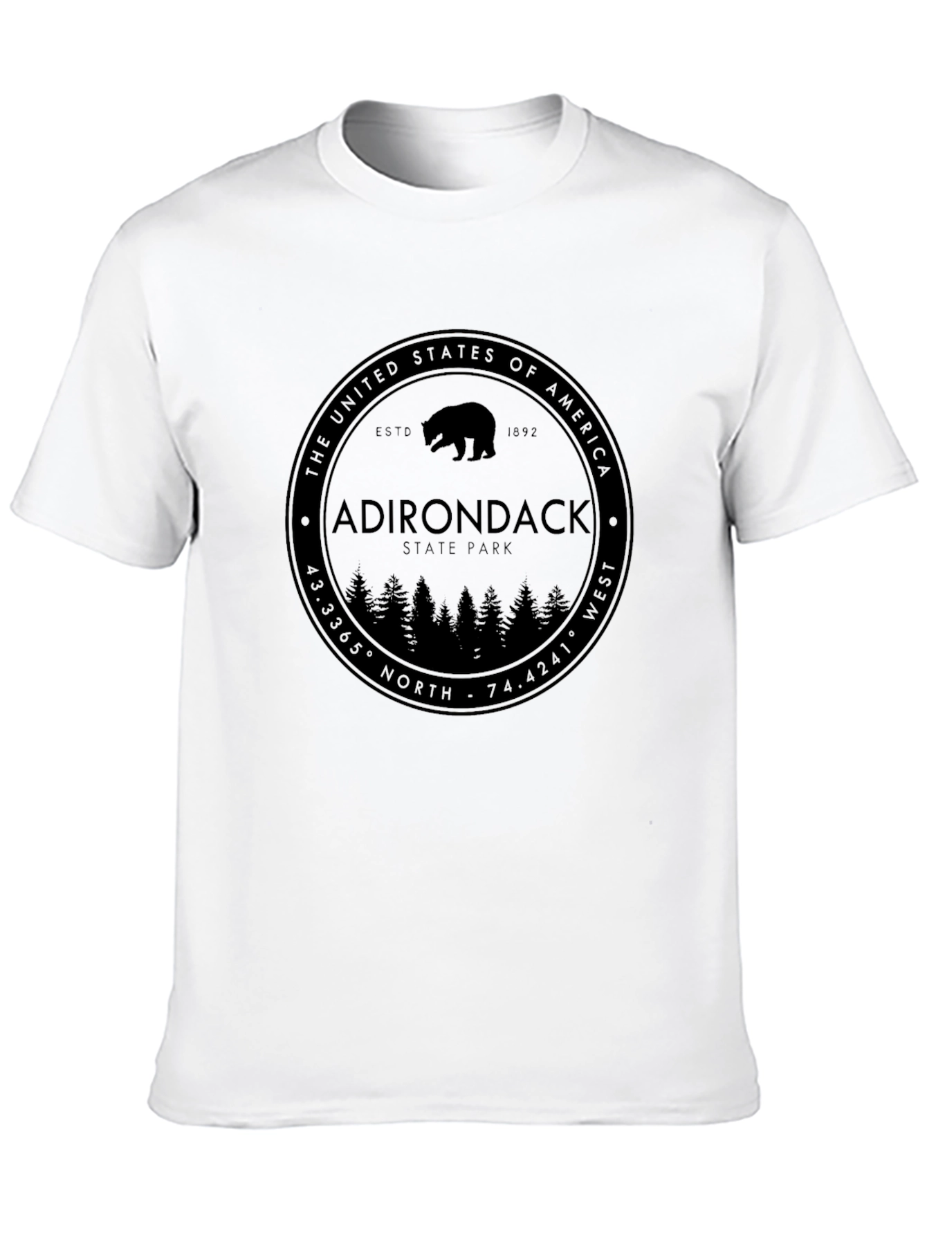 Adirondack State Park Black T-Shirt