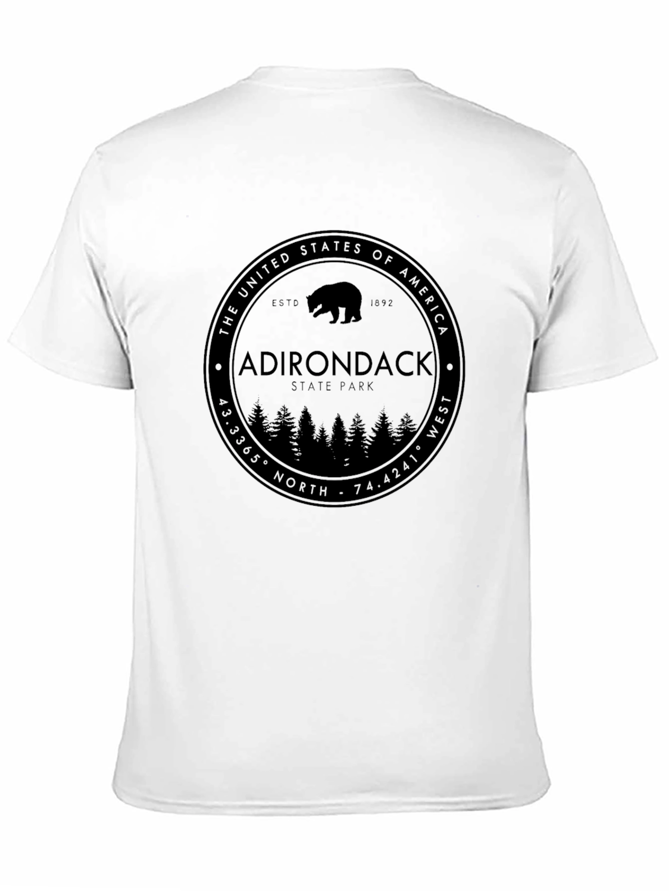 Adirondack State Park Black T-Shirt