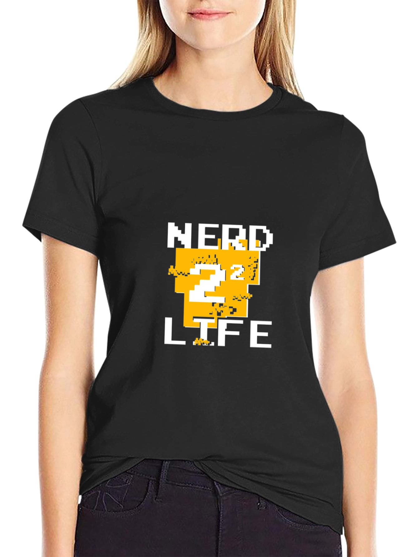 Nerd Life Pixelated T-Shirt - Black