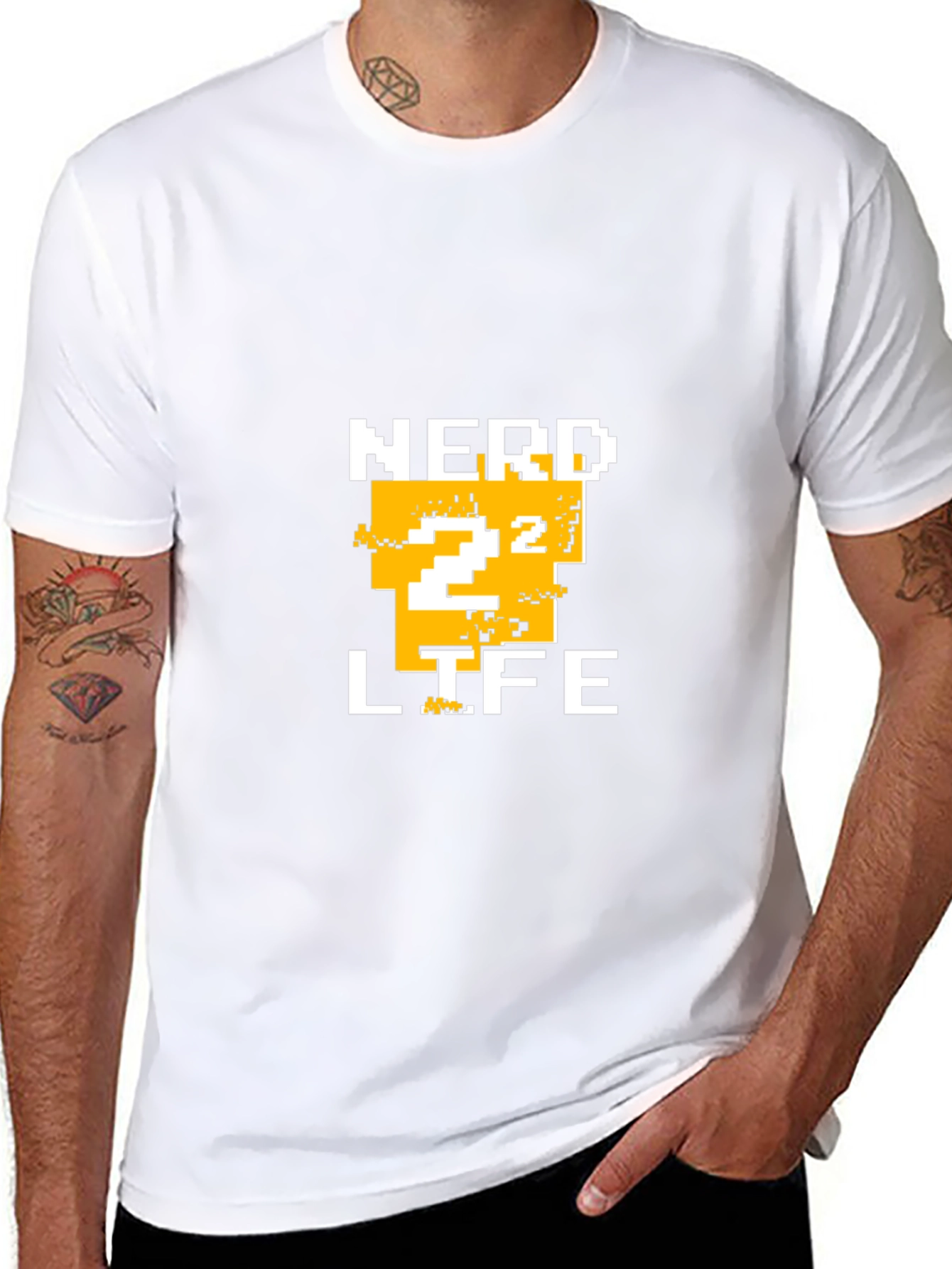 Nerd Life Pixelated T-Shirt - Black