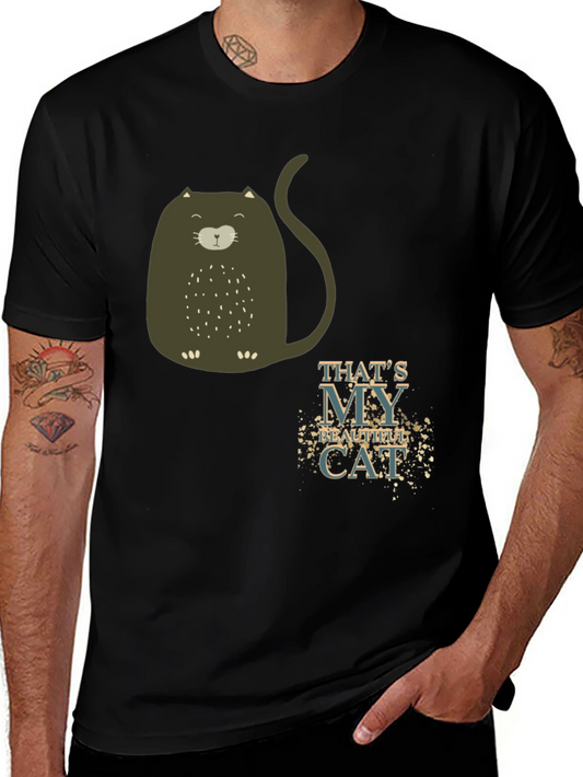 Cute Cat Graphic Tee - Thats My Beautiful Cat Shirt