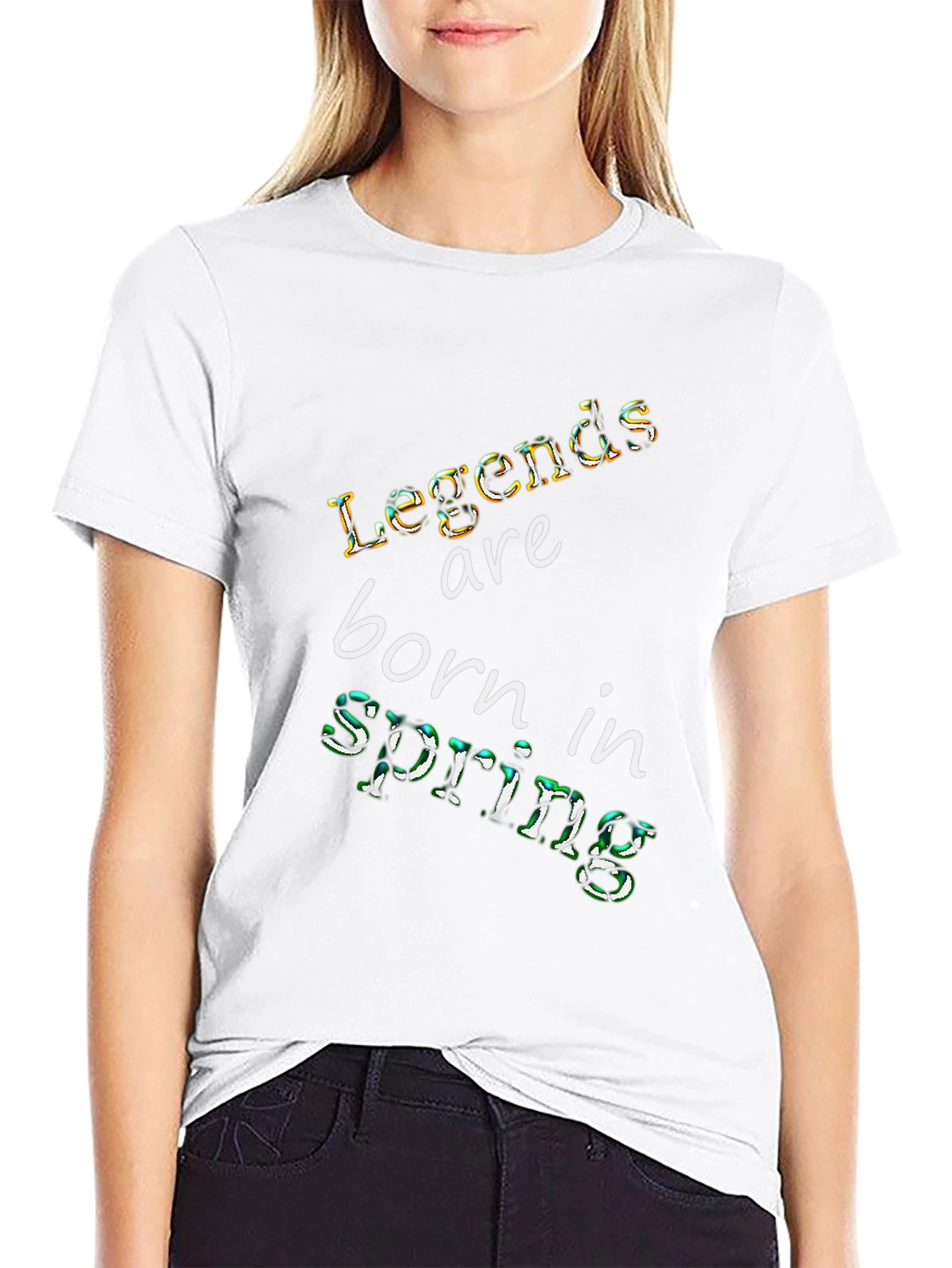Legends Born in Spring Black T-Shirt