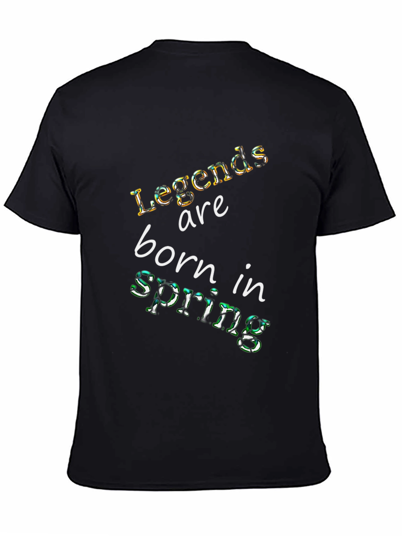 Legends Born in Spring Black T-Shirt